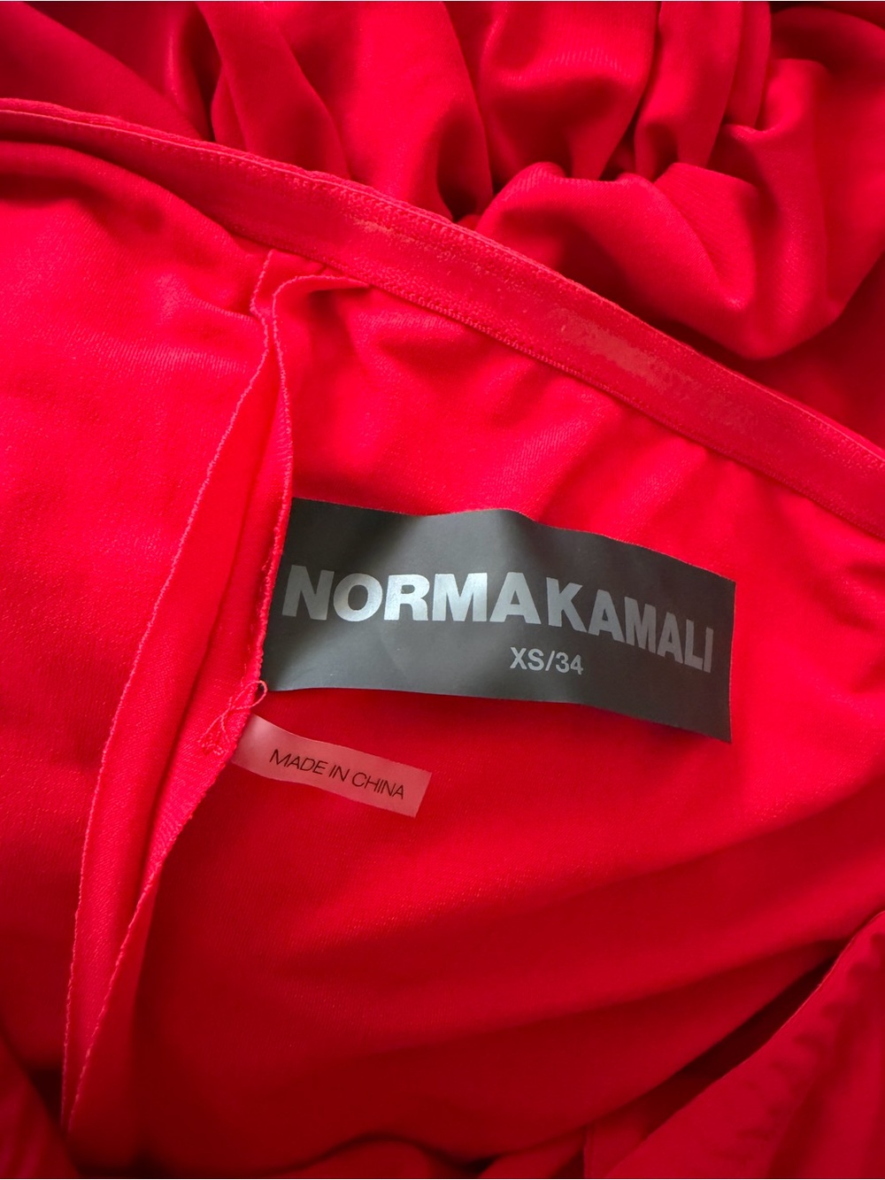 Norma Kamali X REVOLVE Strapless Shirred Front Fishtail Gown in Tiger Red - Picture 9 of 9